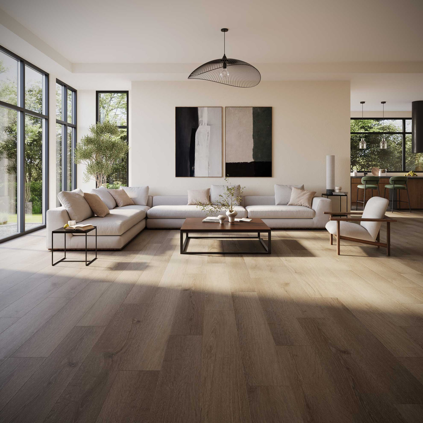 A room finished in Caramel Apres flooring