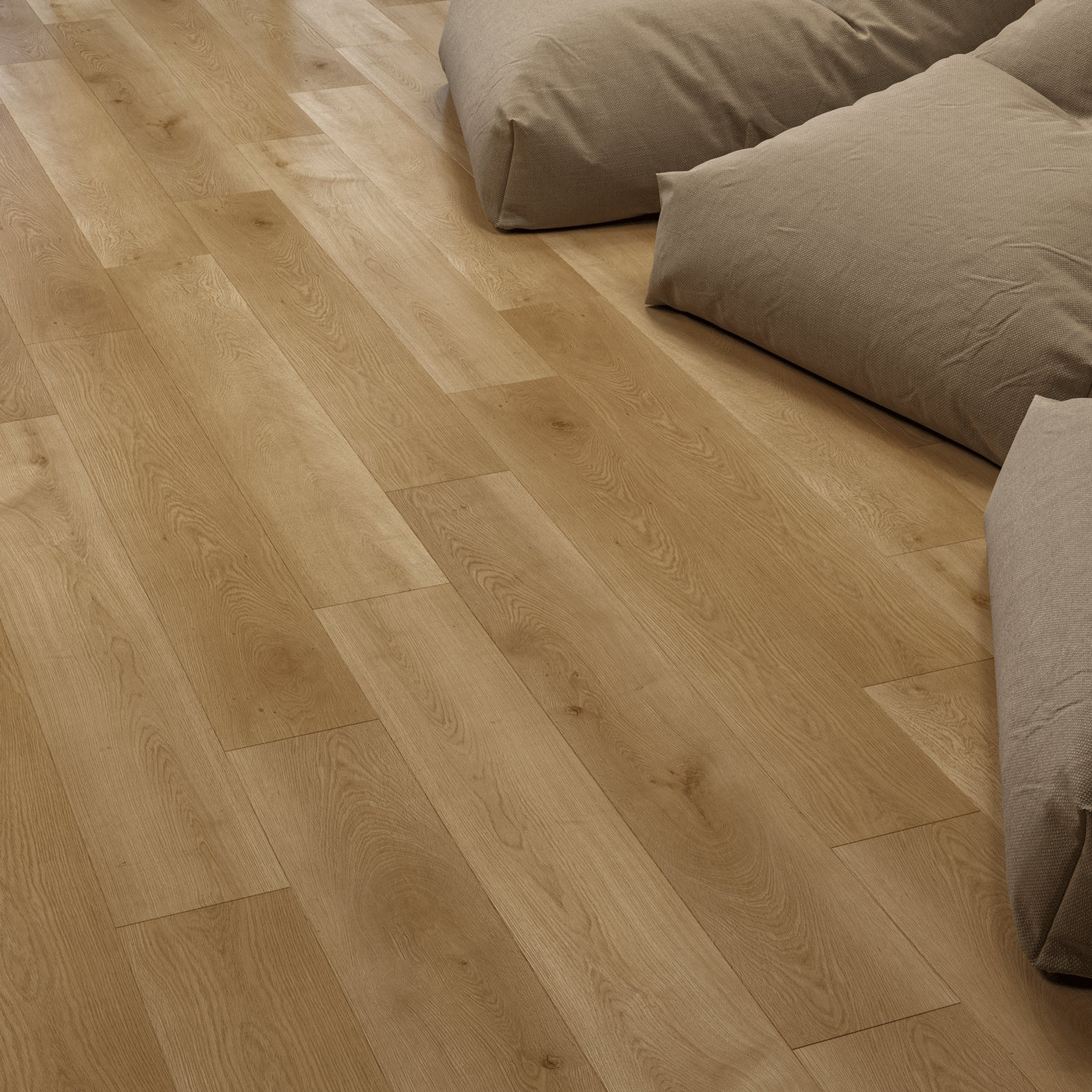 Caramel Coast flooring from the Iris 8mm collection, shown as a plank swatch
