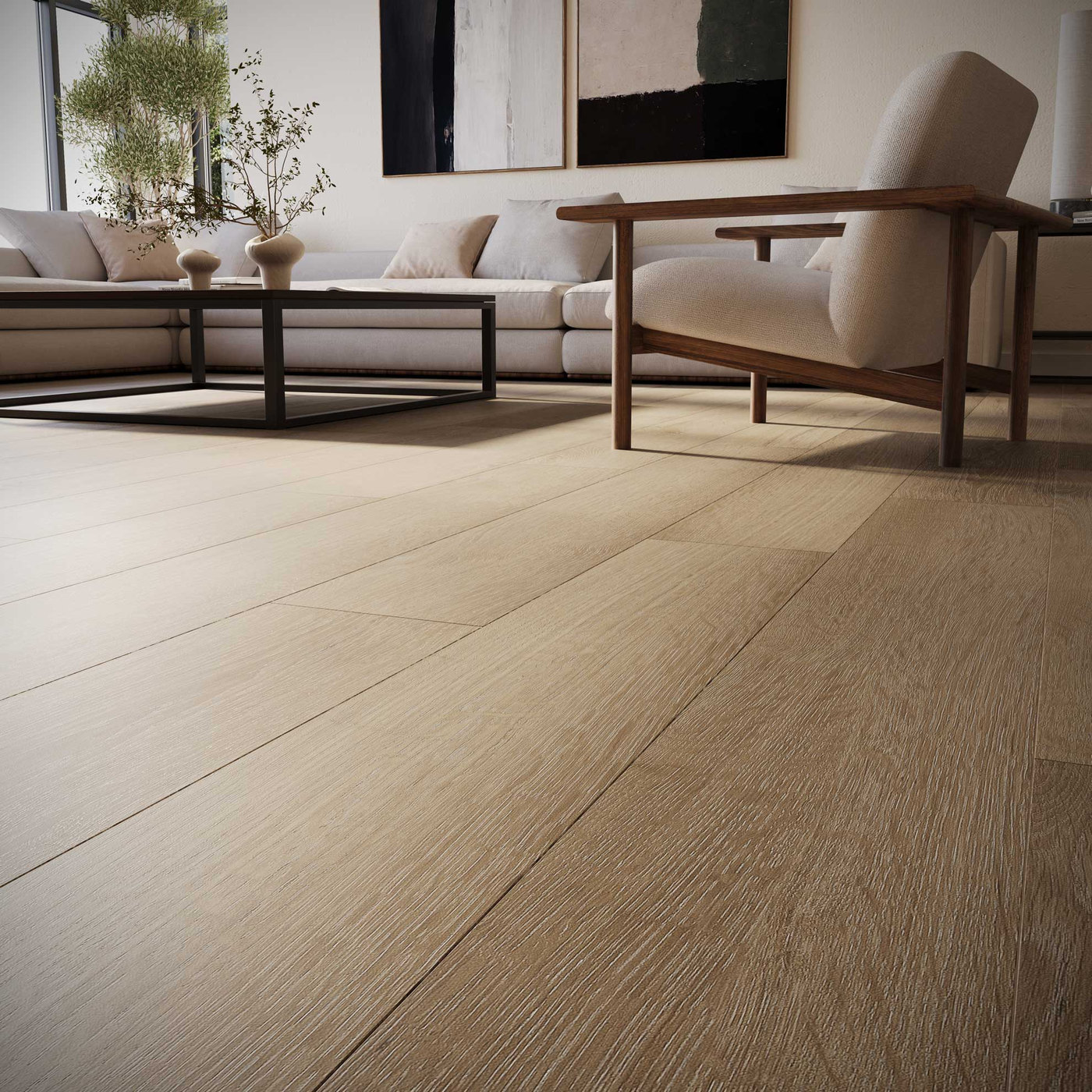 Caramel flooring from the Apres collection, shown as a plank swatch