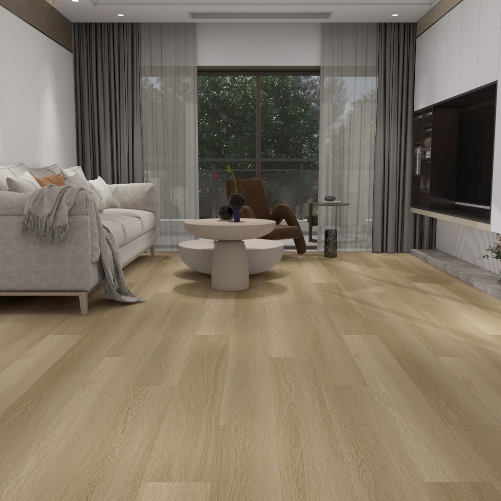 Creme Brulee flooring from the CPF Spirit XL collection, shown as a plank swatch