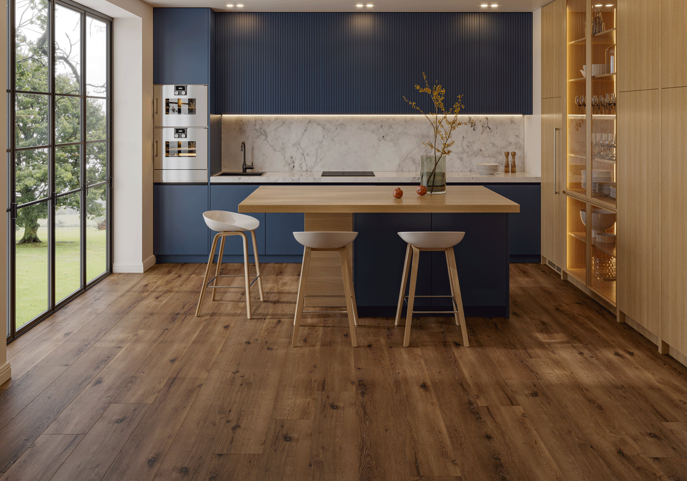 A room finished in Hill Country Iris 8mm flooring