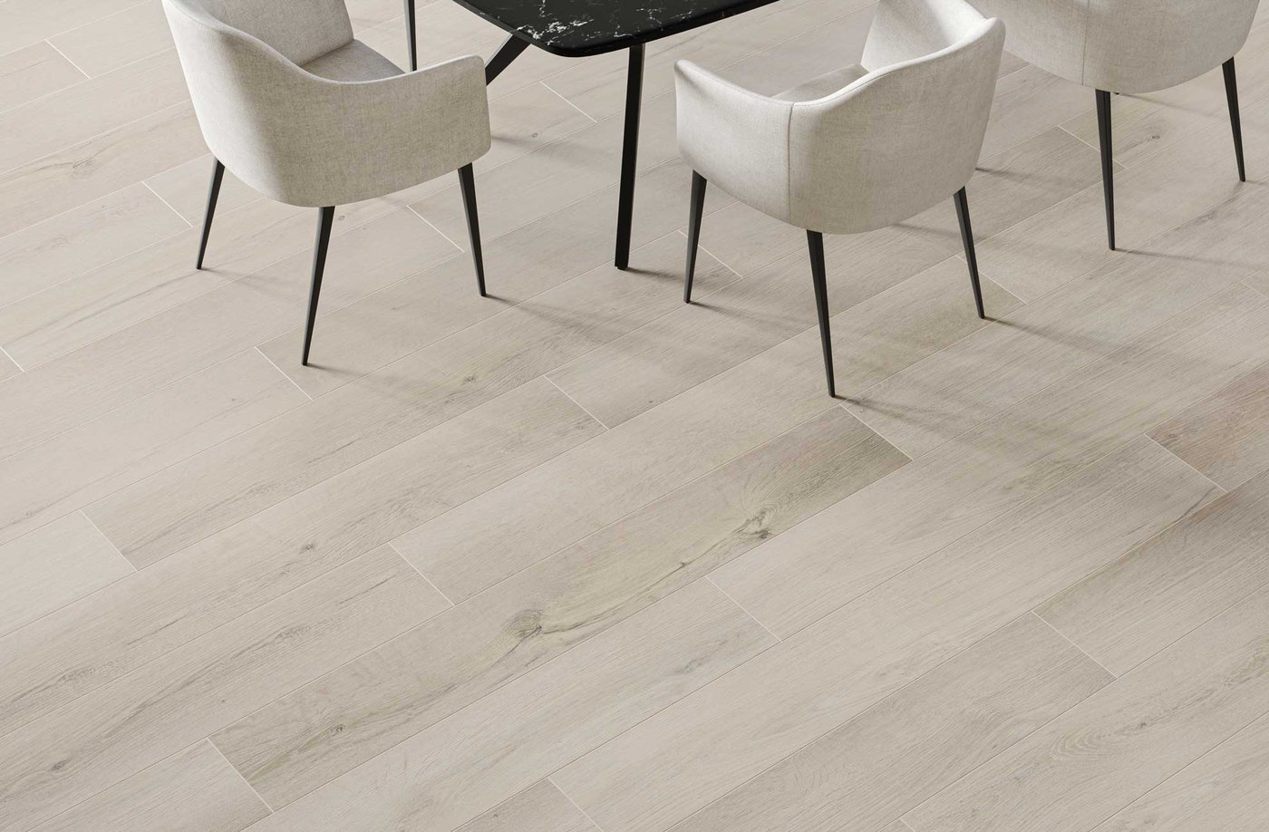 Latte flooring from the Apres collection, shown as a plank swatch