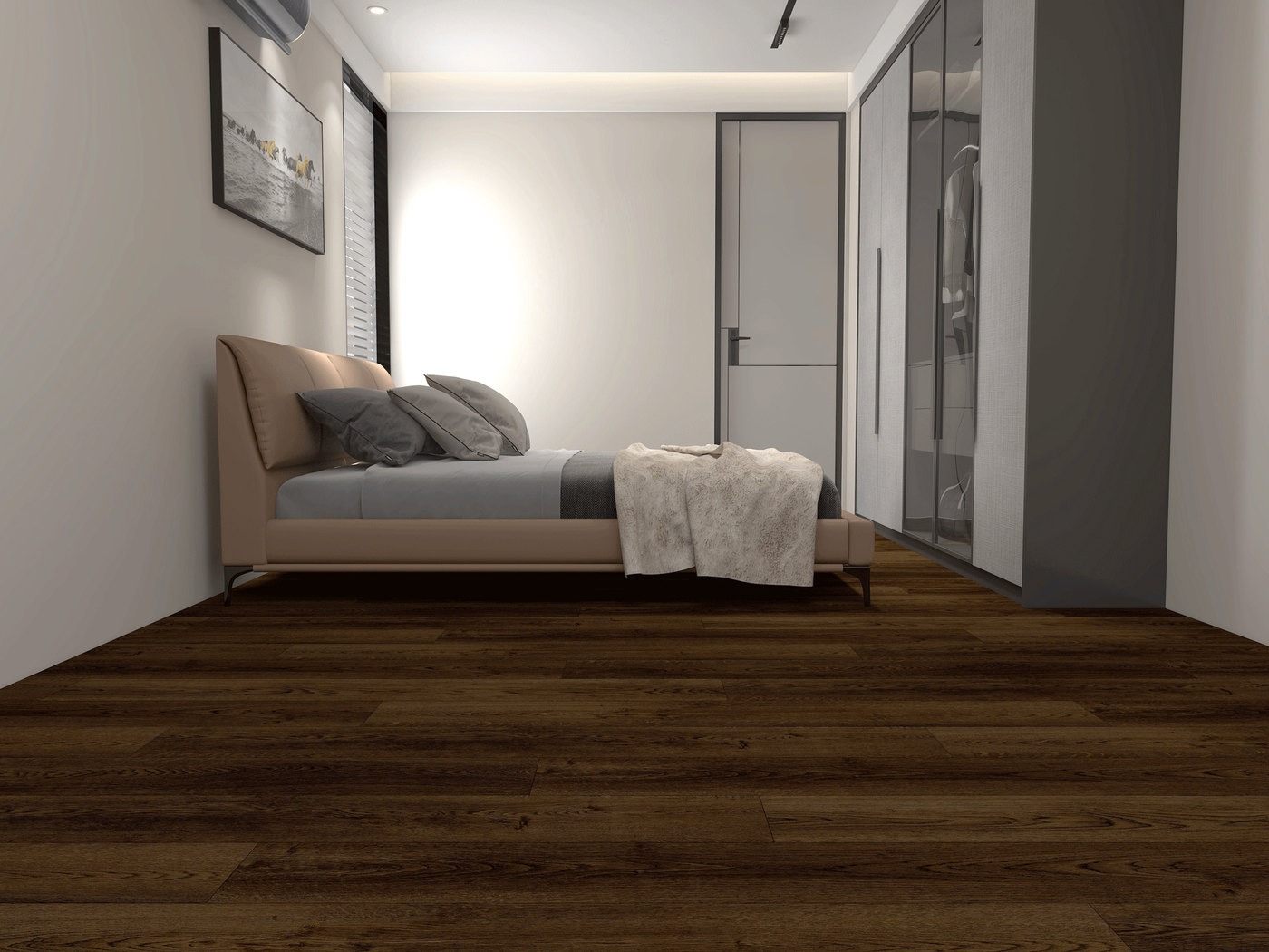 A room finished in Madagascar Oak Whisper Woods Lite flooring