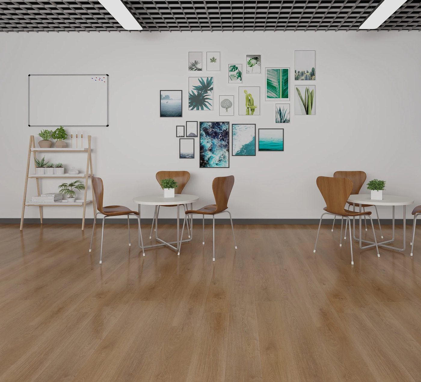 A room finished in Sevilla Oak Whisper Woods Lite flooring