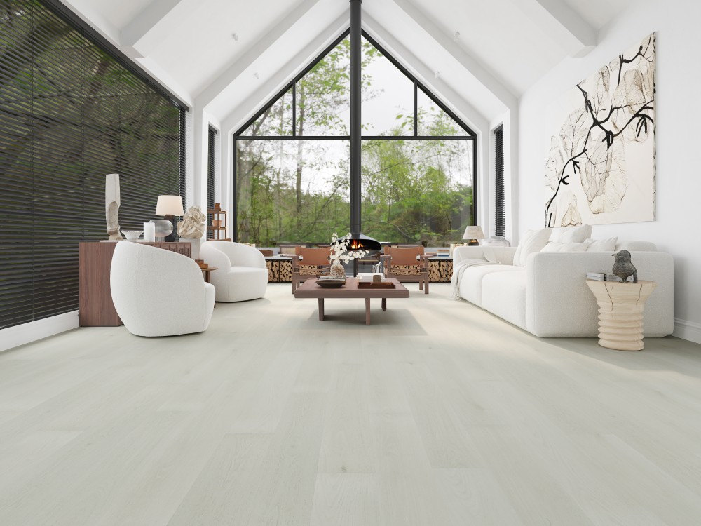 A room finished in White Knight Blue Armor flooring