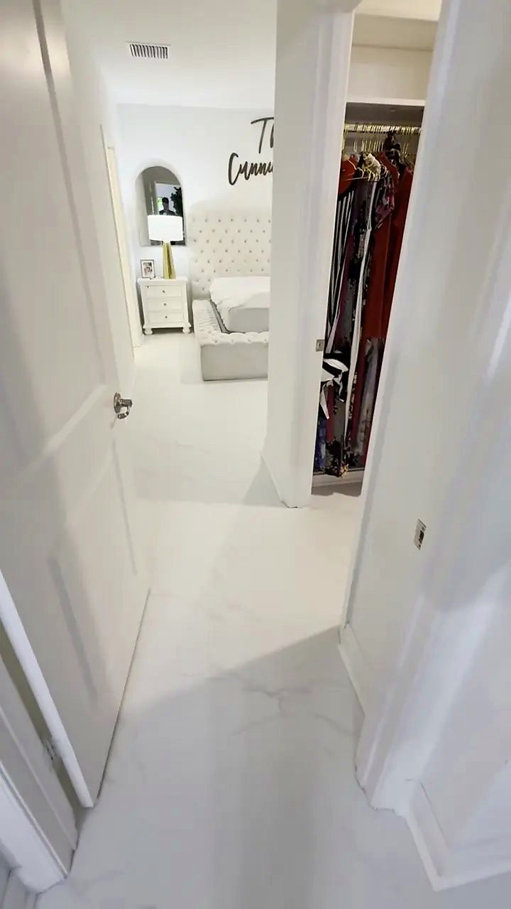 Decora Tile White tile flooring installed by Ozzifloors