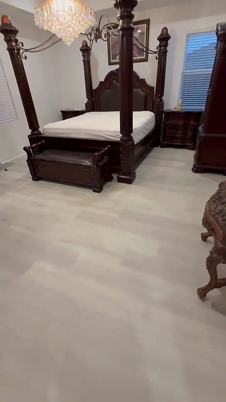 White Knight vinyl plank flooring installed by Ozzifloors